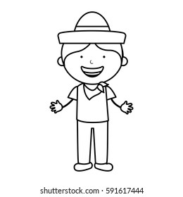 colombian little boy character