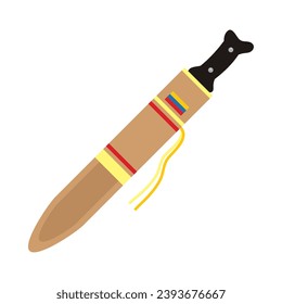 colombian machete illustration vector isolated