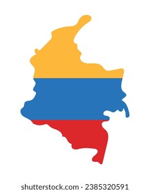 colombian map illustration vector isolated