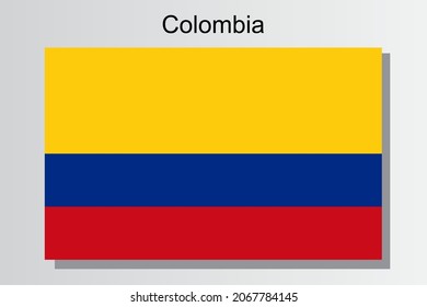 Colombian national flag. With the basic colors orange, red, blue
