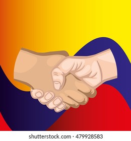 Colombian peace agreement symbol vector illustration design
