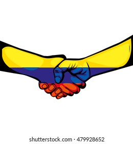 Colombian peace agreement symbol vector illustration design