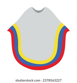 colombian poncho illustration vector isolated