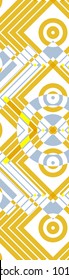 colombian pre-colombian culture composition south america yellow and blue circles and rhombuses american culture vector