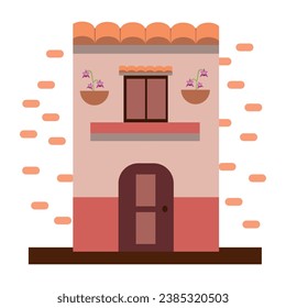 colombian traditional house illustration vector isolated