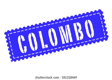 colombo grunge stamp with on vector illustration