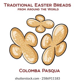 Colombo Pasqua is a traditional Italian Easter cake, typically made with rich, fluffy dough, candied fruit, and a distinctive sugar topping, often enjoyed during the holiday celebrations.