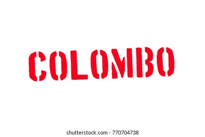 Colombo. Typographic stamp visualisation concept Original series.