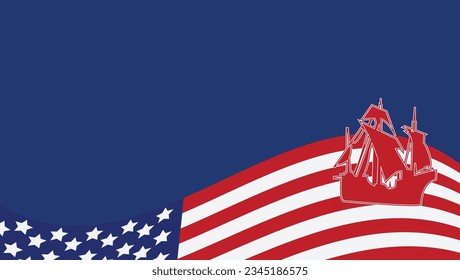Colombus day Background With Copy Space Area and Negative Space.