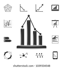 Colomn chart Icon. Detailed set of Trend diagram and chart icons. Premium quality graphic design. One of the collection icons for websites, web design, mobile app on white background