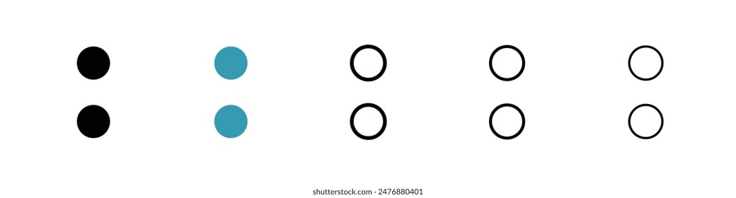 Signo de colon negro colección de Vector