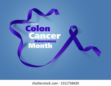 Colon Cancer Awareness Calligraphy Poster Design Stock Vector (Royalty ...