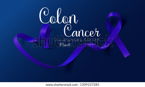 Colon Cancer Awareness Calligraphy Poster Design Stock Vector (Royalty ...