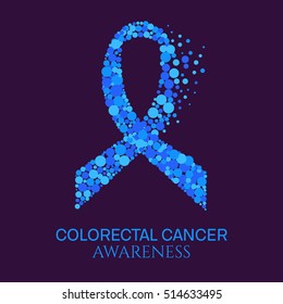 Colon Cancer Awareness Poster Blue 260nw 514633495 