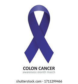 Colon Cancer Blue Ribbon Vector