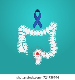 Colon Cancer vector logo icon illustration
