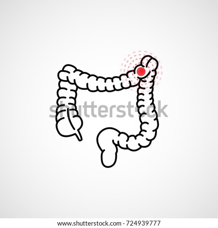 Colon Cancer vector logo icon illustration