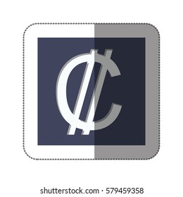 Colon currency symbol icon image, vector illustration