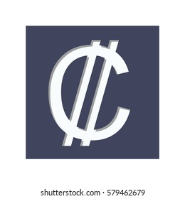 Colon currency symbol icon image, vector illustration