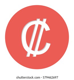 Colon currency symbol icon image, vector illustration