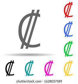 colon multi color style icon. Simple glyph, flat vector of crepto currency icons for ui and ux, website or mobile application