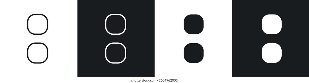 Colon sign icons in flat and linear vector illustration on white background.