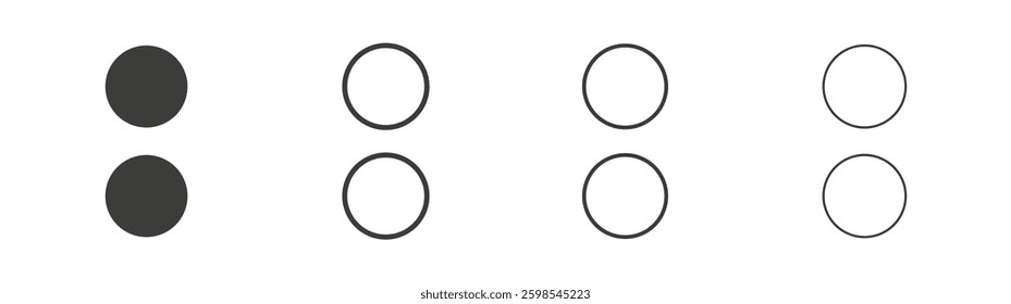 Colon sign line icon vector illustration set.