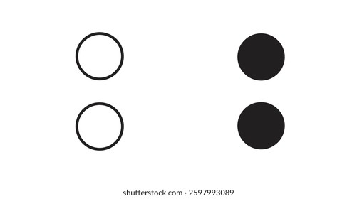 Colon sign set in black and blue colors on white background