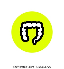 colon vector icon design on white background