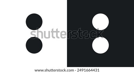Colon vector sign set in black and blue colors
