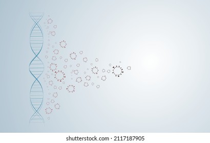 colona virus covid-19 concept of human DNA integration and distribution of pathogens