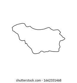 Colonia region map, in Uruguay