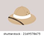 A colonial hunter cork hat, a symbol of colonialism and usurpation