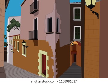 colonial neighbor alleyway