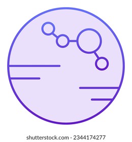 Colonized planet flat icon. Colony violet icons in trendy flat style. Planet gradient style design, designed for web and app. Eps 10