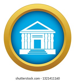 Colonnade icon blue vector isolated on white background for any design