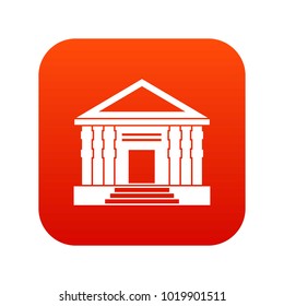 Colonnade icon digital red for any design isolated on white vector illustration