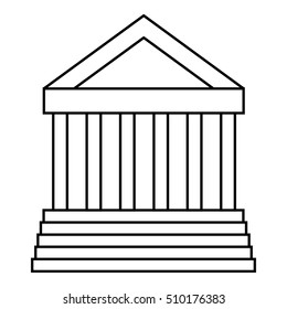 Colonnade icon. Outline illustration of colonnade vector icon for web