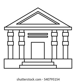 Colonnade icon. Outline illustration of colonnade vector icon for web