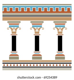 Colonnade seamless, in medieval style