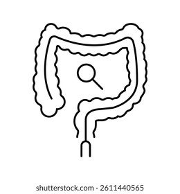 colonoscopy examination line icon vector. colonoscopy examination sign. isolated contour symbol black illustration