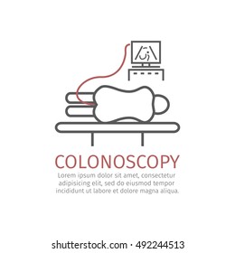 colonoscopy line icon