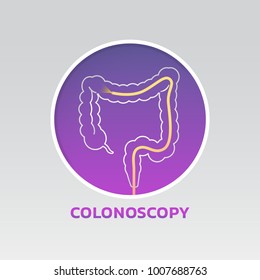 colonoscopy logo vector icon design