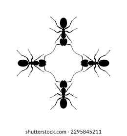 Colony of the Ant Silhouette for Art Illustration, Logo, Pictogram, Website, or Graphic Design Element. Vector Illustration