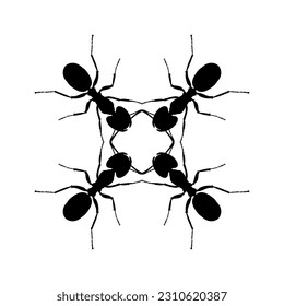 Colony of the Ant Silhouette for Art Illustration, Logo, Pictogram, Website, or Graphic Design Element. Vector Illustration