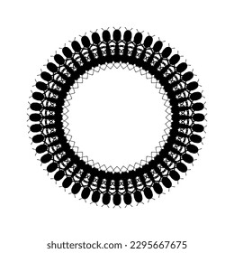 Colonia de la Ant Silhouette Circle Composition for Art Illustration, Logo, Pictogram, Website o Elemento de Diseño Gráfico. Ilustración vectorial