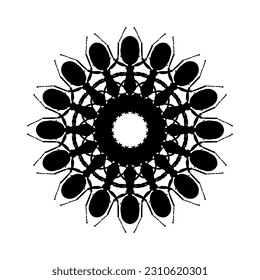 Colonia de la Ant Silhouette Circle Composition for Art Illustration, Logo, Pictogram, Website o Elemento de Diseño Gráfico. Ilustración vectorial