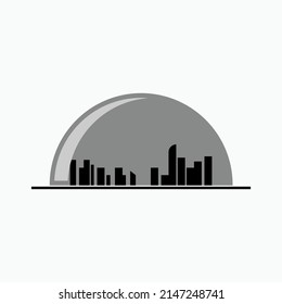 Icono de la colonia. Colonización, Arquitectura Futurista, Símbolo de macromarca - Vector.