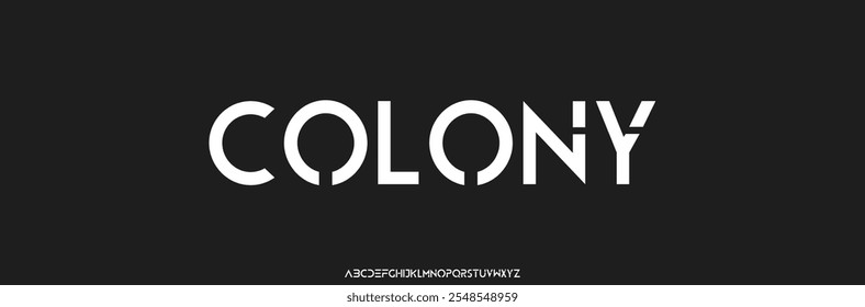 Colony sport modern urban alphabet fonts. Typography, abstract technology, fashion, digital, future creative logo font. vector illustration