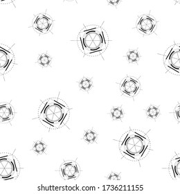 Colony of virus in microscale in lineart style. Can bu used as a pattern.